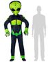 Heldekkende Space Alien Kostyme med Overdimensjonert Maske til Voksen - Small/Medium