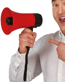 Rød Multifunksjonell Megafon 20 cm
