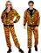 80-talls UV Glow Grilldress med Tigermotiv til Voksen