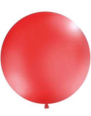 RØD Pastelfarvet Rund JUMBO Ballon 1 meter
