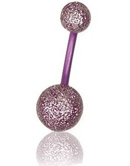 Zirkon UV Rosa - Navlepiercing i Titan