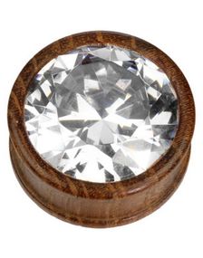 Diamond Wood - Organisk Piercing Plug
