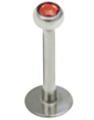 Shiny Stone - 1.2 x 8 mm - Rød Labret