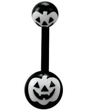 Pumpkin Sort og Hvid Navlepiercing