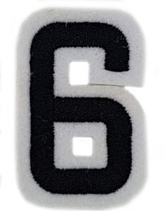 Tallet 6 - 5 cm Strygemærke