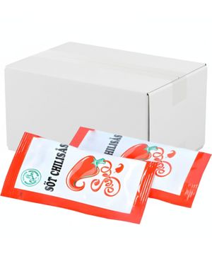 100 st Premium Sweet Chili/Sød Chilisauce i Portionspakker 1 kg