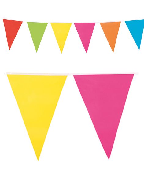 Banner med Farverige Store Vimpel Flag 10 meter