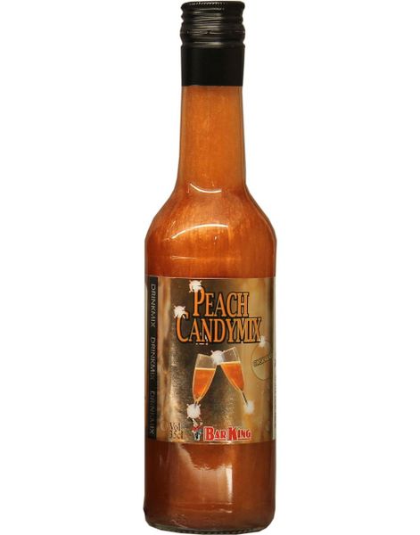 BarKing Peach Candymix - Drinkblanding med Ferskensmak og Glitter i Glassflaske 35 cl