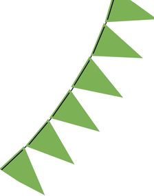 Neon Grønn Vimpelflagg Banner 3 meter 