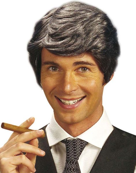 Daimian Wig - Grå Paryk