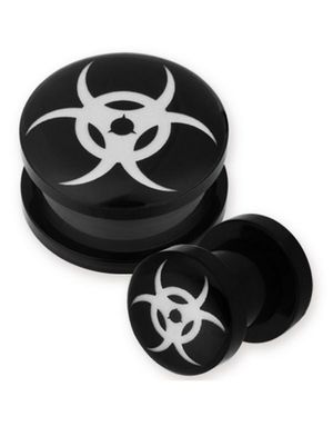 Biohazard - Sort Piercing Plug