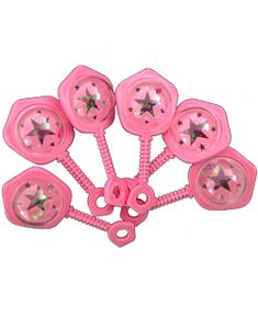 6 stk Rosa Rangler 6,5 cm