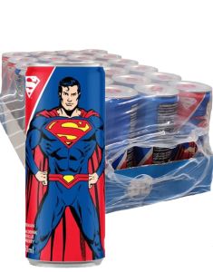 24 st Superman Läsk med Hallon- och Blåbärssmak - Helt Flak 24x250 ml