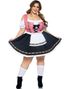 Svart og Rød Oktoberfestkostyme til Dame - Store Størrelser