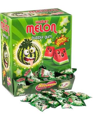 200 stk Ilham Watermelon Gum / Vannmelontyggegummi med Fyll - Hel Eske 920 gram