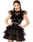 Svart Raving Rebel Kostyme Sett - 3 Deler