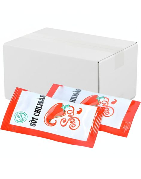 DATO PRODUKT - 100 st Premium Sweet Chili/Sød Chilisauce i Portionspakker 1 kg (Kina)