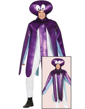 Lilla Blækspruttekostume Unisex