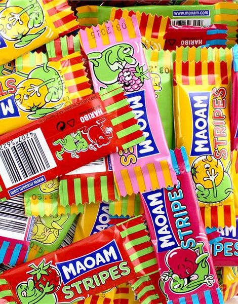 1 stk Haribo Maoam Stripes Karamel 7 gram