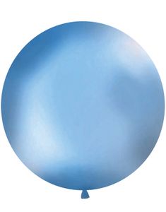 BLÅ Pastelfarvet Rund JUMBO Ballon 1 meter