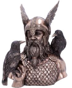 Odins Messengers - Odinfigur med Ravne 23 cm