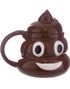 Brun Poop Emoji Krus med Låg