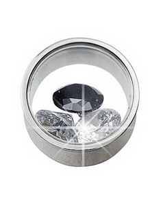 Elegant Piercing Plug med tre Sten indeni