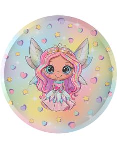 10 stk Papptallerkener Eventyrlig Fe 22.5 cm