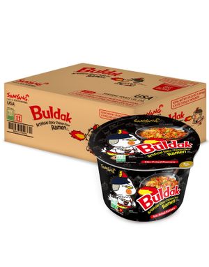 12 st Samyang Buldak Hot Chicken Ramen Flavour Bowl 105 gram (Korea Import) - Hel Kasse