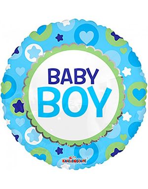 Baby Boy - Rund Folieballon 46 cm