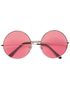 Store Runde 70'er Briller med Pink Glas