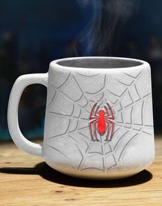 Spider-Man Krus med Logo og Edderkoppenetmønster - Marvel Licenseret
