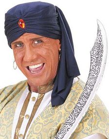 Ali Baba - Turban med Rød Perle