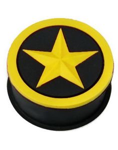 Yellow Stardom - Sort Piercing Plug