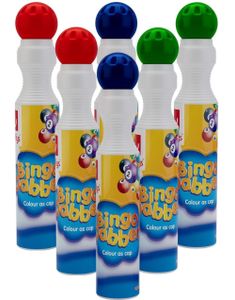 6 Bingo Dabbers / Markører i rød, grøn og blå