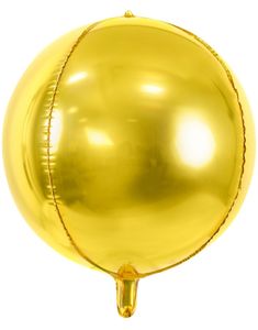 Guldfarvet Metallisk Orb / Rund Ballon 40 cm