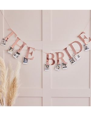 Rosegullfarget Banner "The Bride" 1,5 Meter - Blush Hen