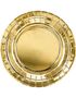 6 stk Metallisk gullfargede Papptallerkener 18 cm