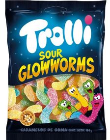 1784160000_6Trolli Sour Glowworms - Sur Vingummi 150 g