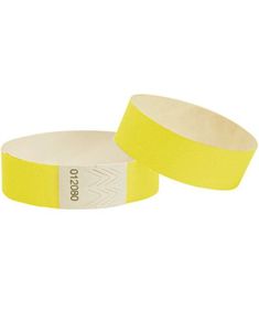 1000 stk Nummererte Tyvek Festivalarmbånd / Entrearmbånd - Gul