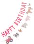 Happy Birthday - Bursdagsbanner med Traktor og Gårdsdyr 2 m - Farm Friends