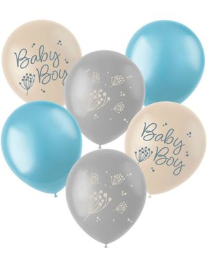 6 stk 33 cm Ballonger - Baby Boy Miks