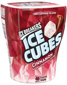 Ice Breakers Ice Cubes Cinnamon - Firkantet Tyggegummi med Kanel Smag (USA Import) 92 g