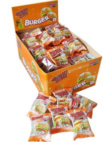 60 stk Gummi Zone Vingummi MINI Burger Glutenfri 9 gram