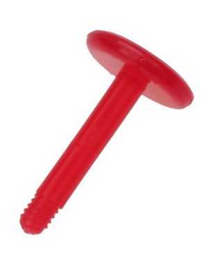 Labret Bioplast Stang Rød til 1,2 mm Kugle