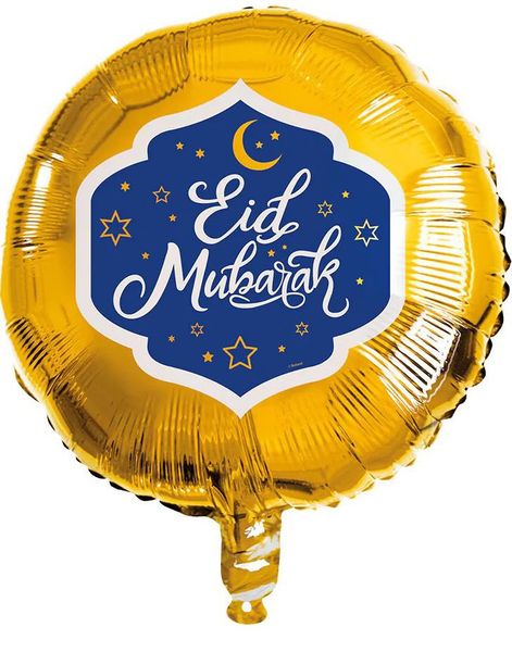 45 cm Eid Mubarak - Gullfarget Folieballong