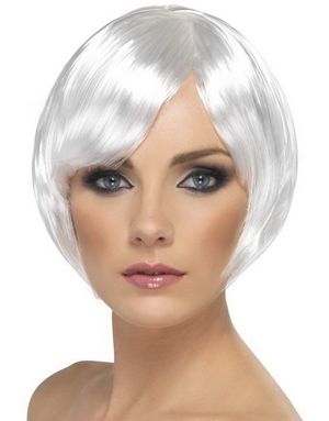 Bob Haircut Paryk - Hvid