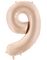 Beige Stor Folieballong 72 cm