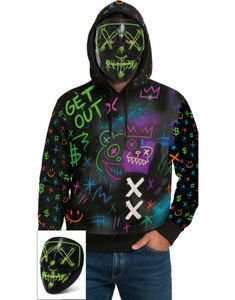Graffiti Genser med Maske - Large