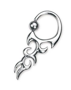 Steel Tribal Flame  BCR Piercing - Strl 2 x 12 mm